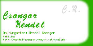 csongor mendel business card